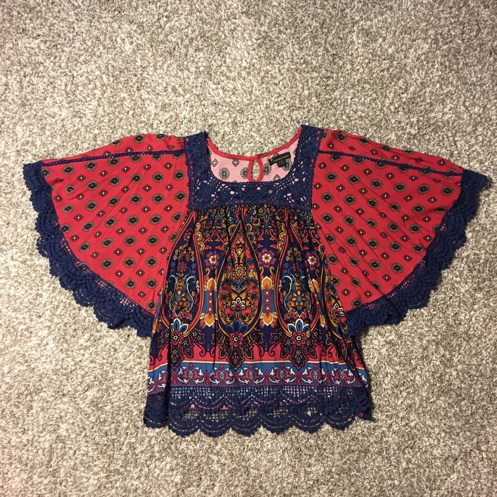 Twenty one red and blue design
